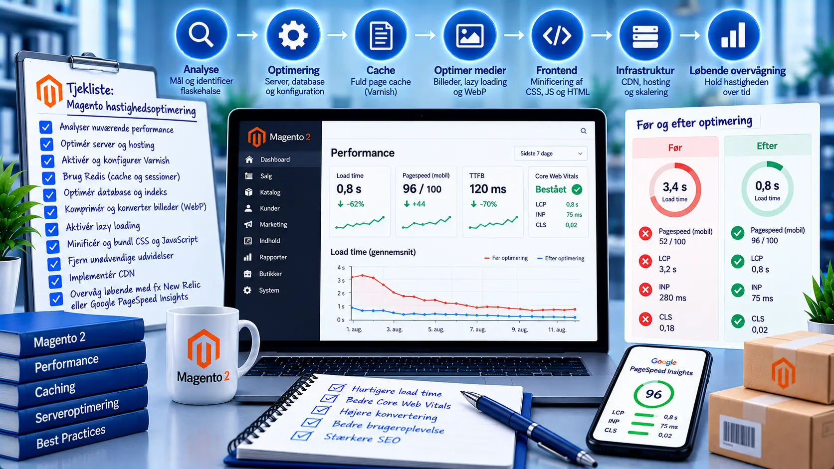 Magento hastighedsoptimering: konkrete tiltag til en hurtigere webshop