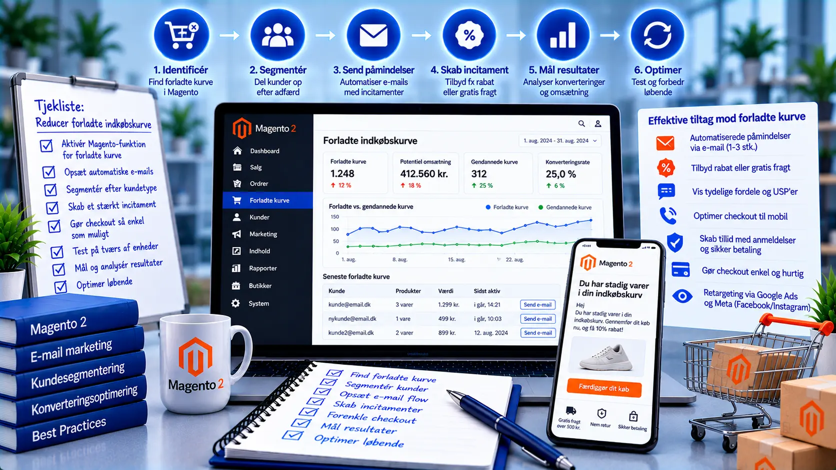 Forladt indkøbskurv: sådan får du salget tilbage i din Magento-webshop