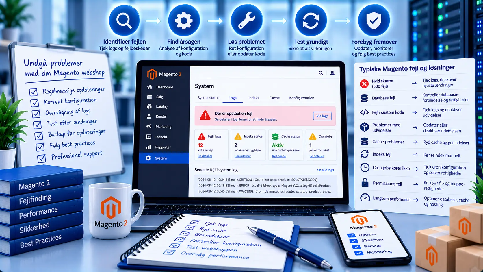De 10 mest almindelige Magento-fejl – og hvordan du løser dem