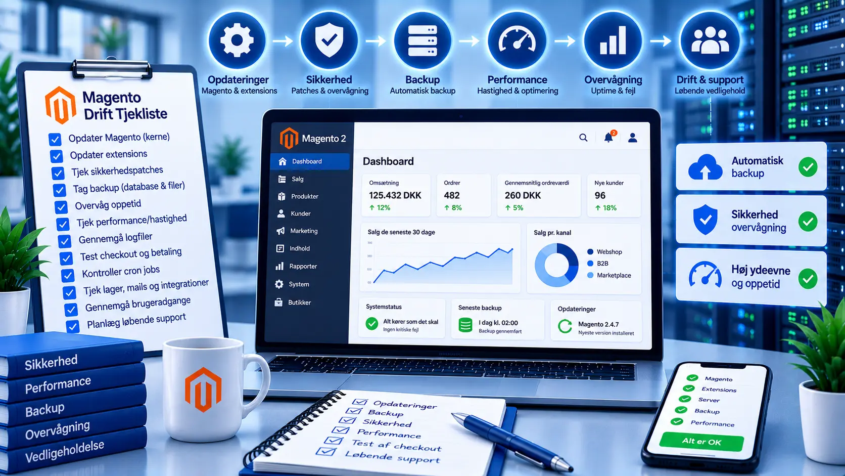Magento drift: tjekliste til den daglige og månedlige drift