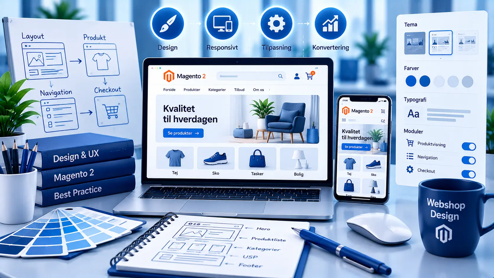 Webshop design i Magento: hvad virker, og hvad påvirker prisen