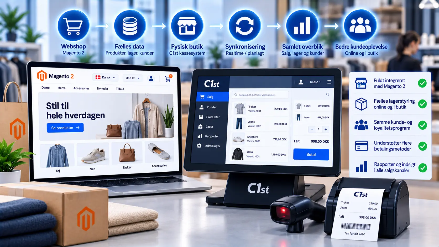 Kassesystem til Magento: sådan kobler du ServicePOS og webshop sammen