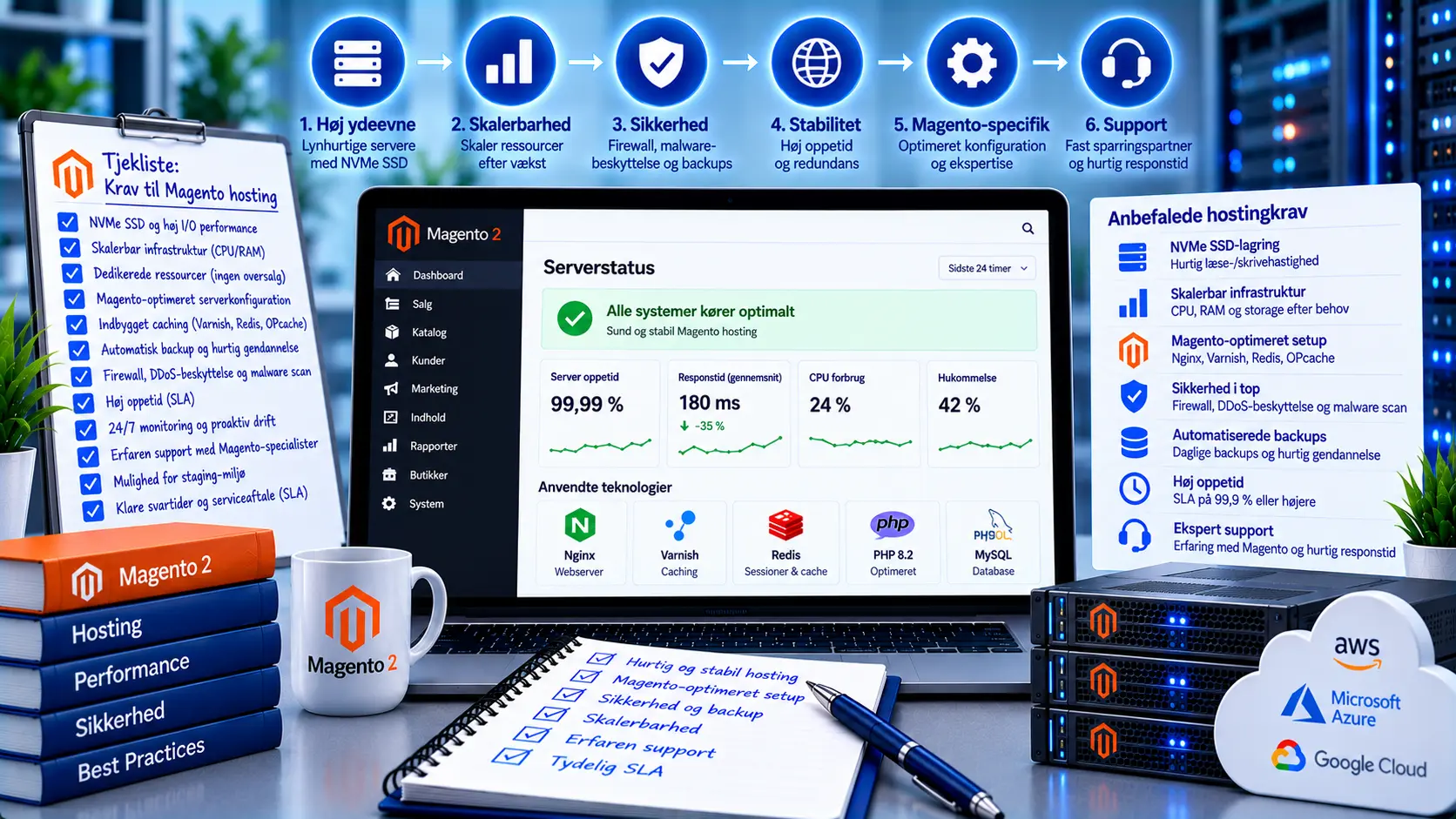 Magento hosting i Danmark: hvad skal du kræve af serveren?